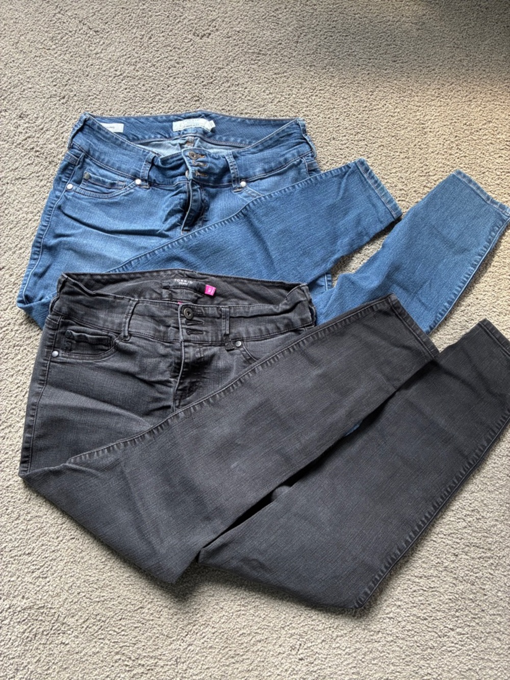 torrid Black and Blue Skinny Jeans Duo